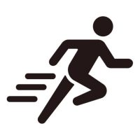 Run, sport, exercise vector icon illustration