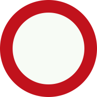 Verkeersbord verboden inrijden