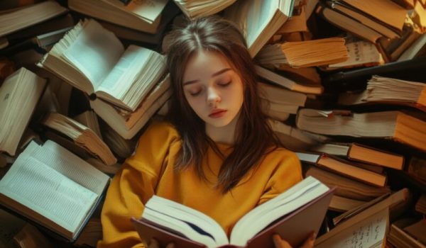 vecteezy_a-woman-is-reading-a-book-surrounded-by-many-books_70599023-aspect-ratio-800-500