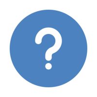 QUESTION MARK Glyphs flat circle icons